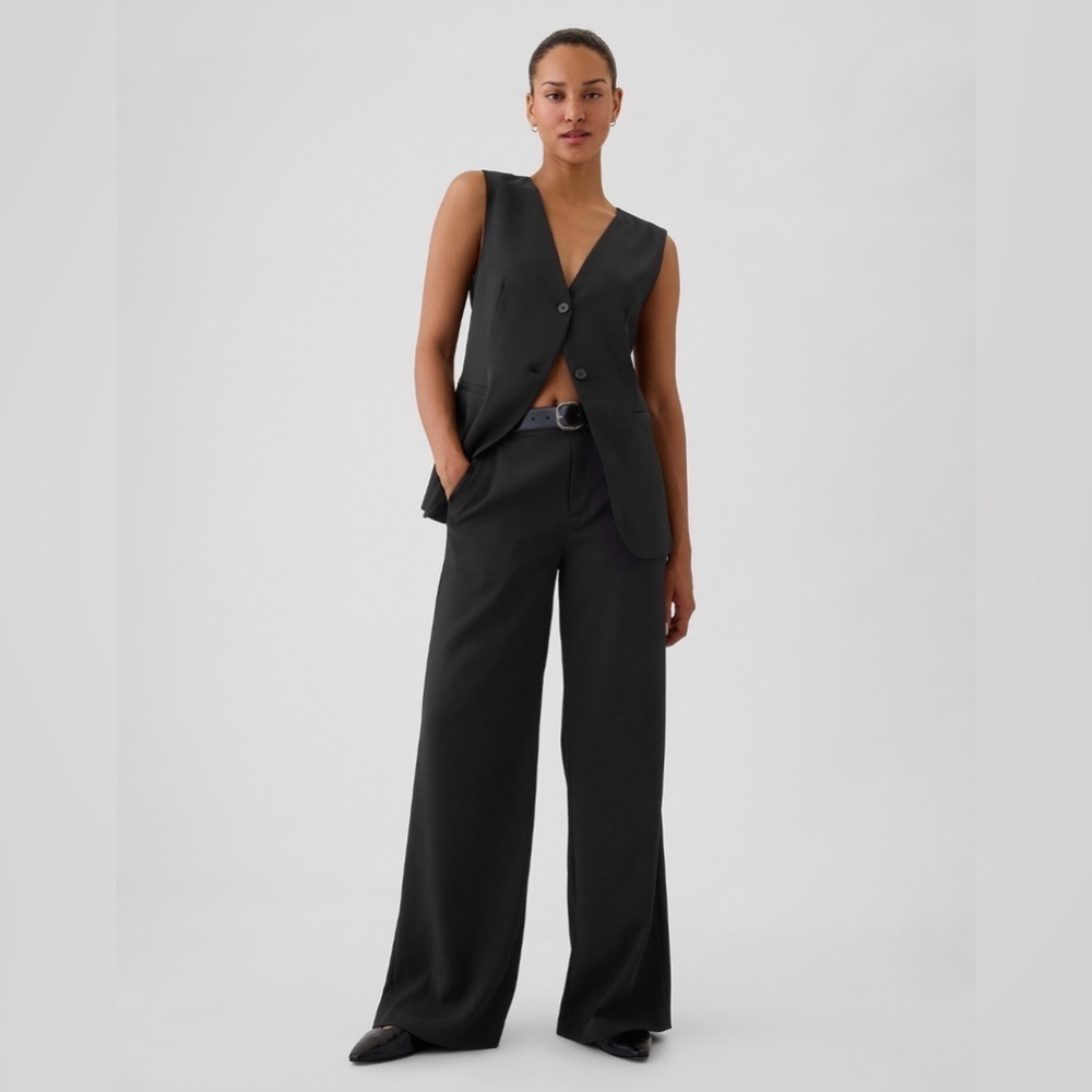 GAP 365 high rise Wide Leg Trousers black